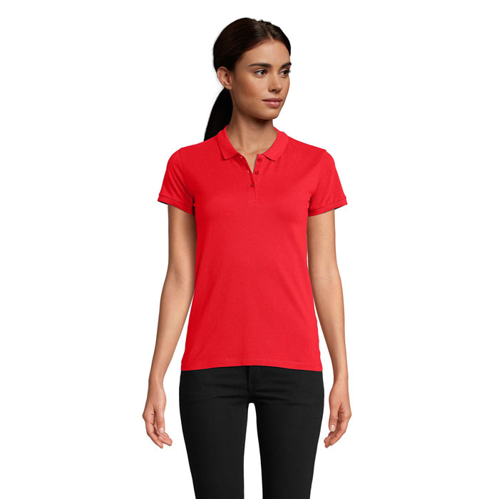 Polo femme coton bio publicitaire 170g - PLANET Rouge 1